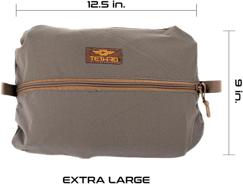 Tethrd Pulley Pouch - Durable Accessory Hunting Bag - Zippered Closure - Ripstop Nylon Construction - Use for Hunting, Hiking, Camping, or Tactical Gear - Image 2